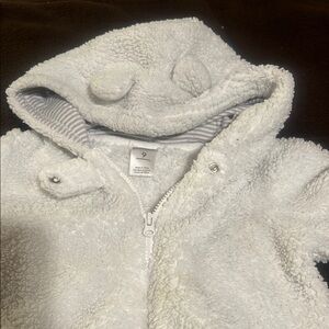 Carter's White Fuzzy Footie